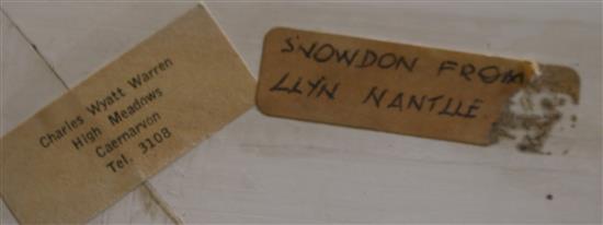Charles Wyatt Warren (1908-) Snowdon from Llyn Nantlle 9.5 x 22in.